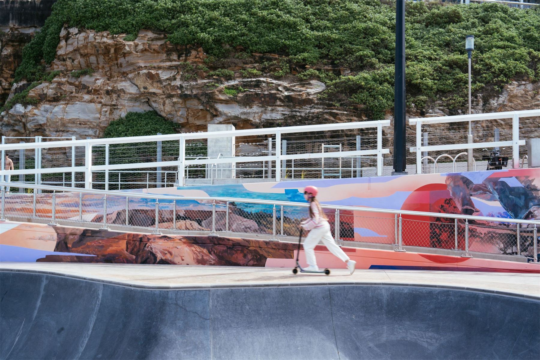 Bronte Naylor's public artwork at South Newcastle Beach